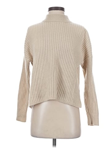 Madewell (Re)sourced Cashmere Ribbed Mockneck Pullover Sweater (view 1)