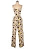 Lily Rose Graphic Yellow Tan Jumpsuit Size M - photo 1