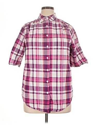 Woman Within Short Sleeve Button-Down Shirt (view 1)