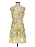 H&M 100% Polyester Print Yellow Cocktail Dress Size XS - photo 1