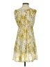 H&M 100% Polyester Print Yellow Cocktail Dress Size XS - photo 2