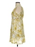 H&M 100% Polyester Print Yellow Cocktail Dress Size XS - photo 5