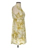 H&M 100% Polyester Print Yellow Cocktail Dress Size XS - photo 4