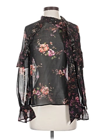 Intermix 3/4 Sleeve Silk Top (view 1)