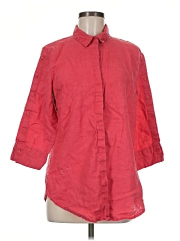 For Cynthia 3/4 Sleeve Button-Down Shirt (view 1)