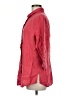 For Cynthia 100% Linen Red 3/4 Sleeve Button-Down Shirt Size M - photo 5