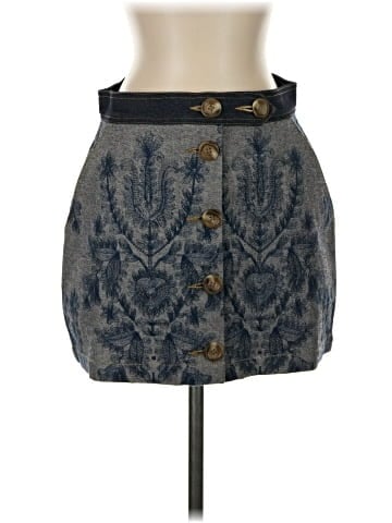 Antik Batik Denim Skirt (view 1)