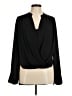 BCBGMAXAZRIA 100% Polyester Black Long Sleeve Blouse Size M - photo 1
