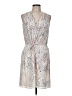 Rebecca Taylor 100% Silk Print Ivory Cocktail Dress Size 8 - photo 1