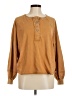 Easel 100% Cotton Brown Long Sleeve Top Size M - photo 1