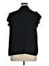 Ann Taylor 100% Polyester Black Short Sleeve Blouse Size XL - photo 2
