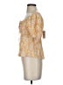 Elodie 100% Rayon Yellow Short Sleeve Blouse Size S - photo 5