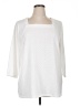 Kim Rogers White 3/4 Sleeve Top Size 1X - photo 1