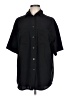 Notations Solid Black Short Sleeve Button-Down Shirt Size 10 - photo 1