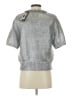 Future Collective Metallic Silver 3/4 Sleeve Top Size XS - photo 2