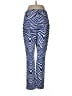 Milly Animal Print Blue Active Pants Size 8 - photo 2