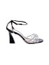Schutz 100% Leather Silver Sandals Size 8 1/2 - photo 1