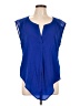 American Eagle Outfitters 100% Polyester Blue Sleeveless Blouse Size L - photo 1