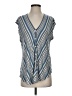 Max Studio Stripes Blue Short Sleeve Blouse Size S - photo 1