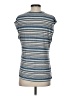 Max Studio Stripes Blue Short Sleeve Blouse Size S - photo 2