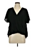 Lush Black Short Sleeve Blouse Size L - photo 1