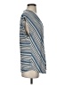Max Studio Stripes Blue Short Sleeve Blouse Size S - photo 4