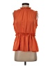 On Twelfth 100% Polyester Solid Orange Sleeveless Blouse Size S - photo 1