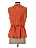 On Twelfth 100% Polyester Solid Orange Sleeveless Blouse Size S - photo 2