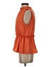 On Twelfth 100% Polyester Solid Orange Sleeveless Blouse Size S - photo 5