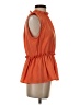 On Twelfth 100% Polyester Solid Orange Sleeveless Blouse Size S - photo 4