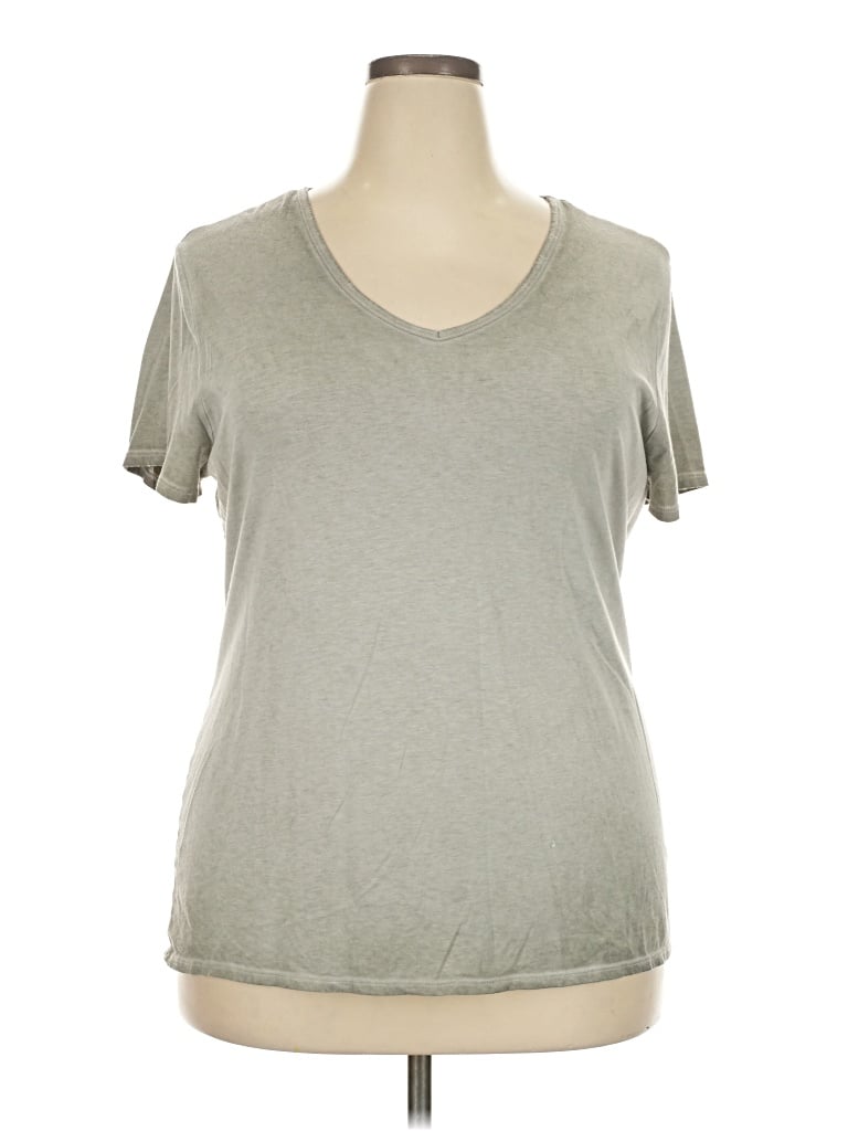 Pre-owned Time And Tru Short Sleeve T-shirt In Gray