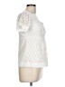 R.Q.T 100% Nylon Ivory Short Sleeve Blouse Size L (petite) - photo 5