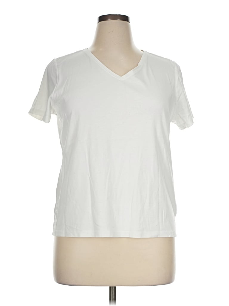 Pre-owned L.l.bean Short Sleeve T-shirt In Ivory