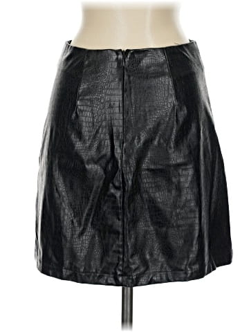 Olive and Oak Faux Leather Skirt (view 2)