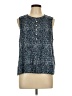 Faherty Blue Sleeveless Blouse Size L - photo 1