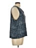 Faherty Blue Sleeveless Blouse Size L - photo 4