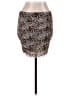 Un Deux Trois 100% Polyester Animal Print Brown Casual Skirt Size XL - photo 1