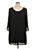 AB Studio 100% Polyester Solid Black Casual Dress Size XL - photo 2