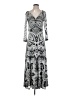 ETRO 100% Viscose Paisley Silver Casual Dress Size 00 (estimated) - photo 1