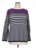 Talbots Outlet Stripes Purple Pullover Sweater Size XL - photo 1