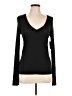 FRAME 100% Modal Black Long Sleeve Top Size L - photo 1