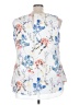 Rose + Olive 100% Polyester Floral White Sleeveless Blouse Size 3X - photo 2