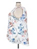 Rose + Olive 100% Polyester Floral White Sleeveless Blouse Size 3X - photo 5