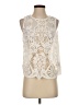 James Coviello 100% Polyester Ivory Sleeveless Blouse Size S - photo 1