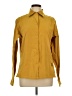Faconnable Solid Yellow Long Sleeve Button-Down Shirt Size L - photo 1