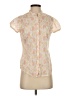 Gap 100% Cotton Floral Ivory Short Sleeve Blouse Size 2 - photo 1