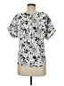 MELLODAY Silver Short Sleeve Blouse Size M - photo 2