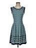 Max Studio Print Blue Casual Dress Size XS - photo 1