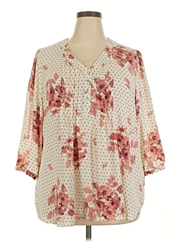 Rose + Olive 3/4 Sleeve Blouse (view 1)