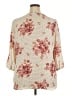 Rose + Olive 100% Polyester Floral Ivory 3/4 Sleeve Blouse Size 2X - photo 2
